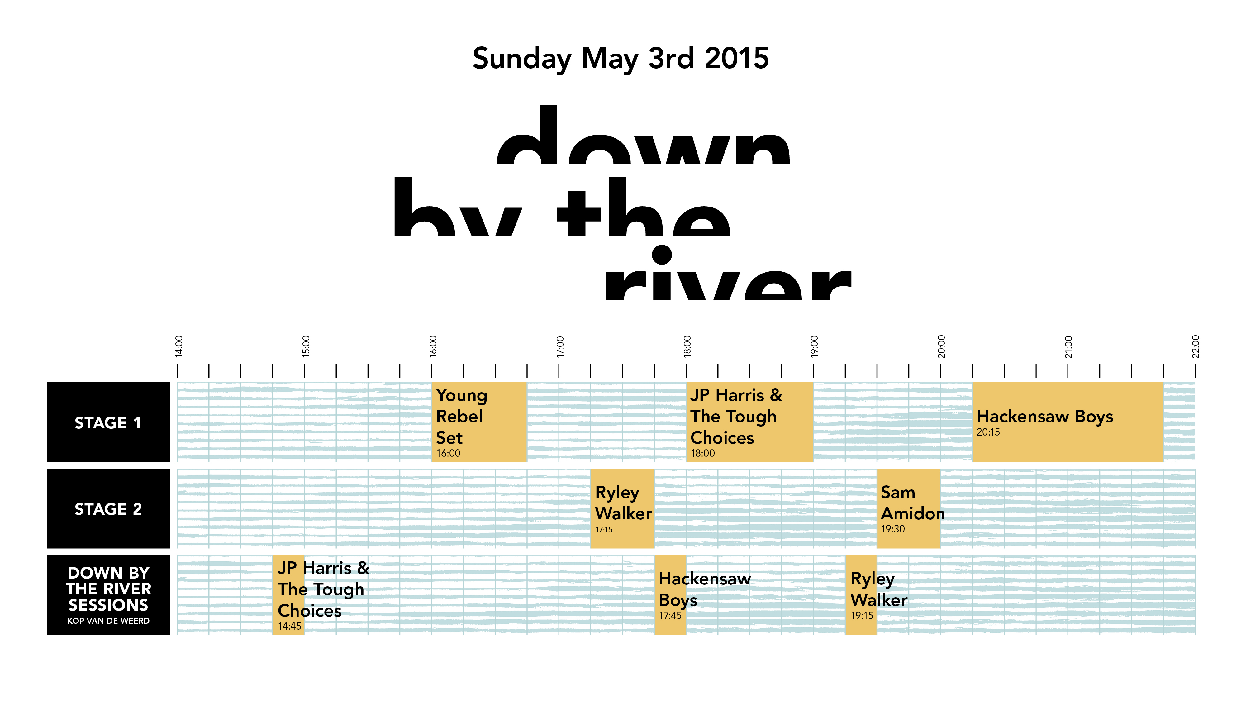 THIS WEEKEND it's time for DOWN BY THE RIVER, including Hackensaw Boys, J.P. Harris & The Touch Choi